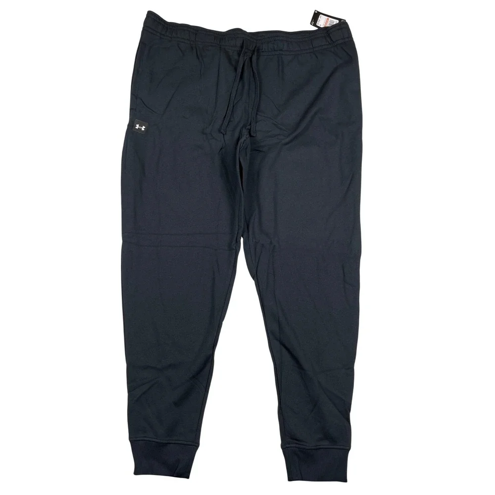 Under Armour Rival Fleece Joggers Mens 3XL Black Athletic Training 1357128